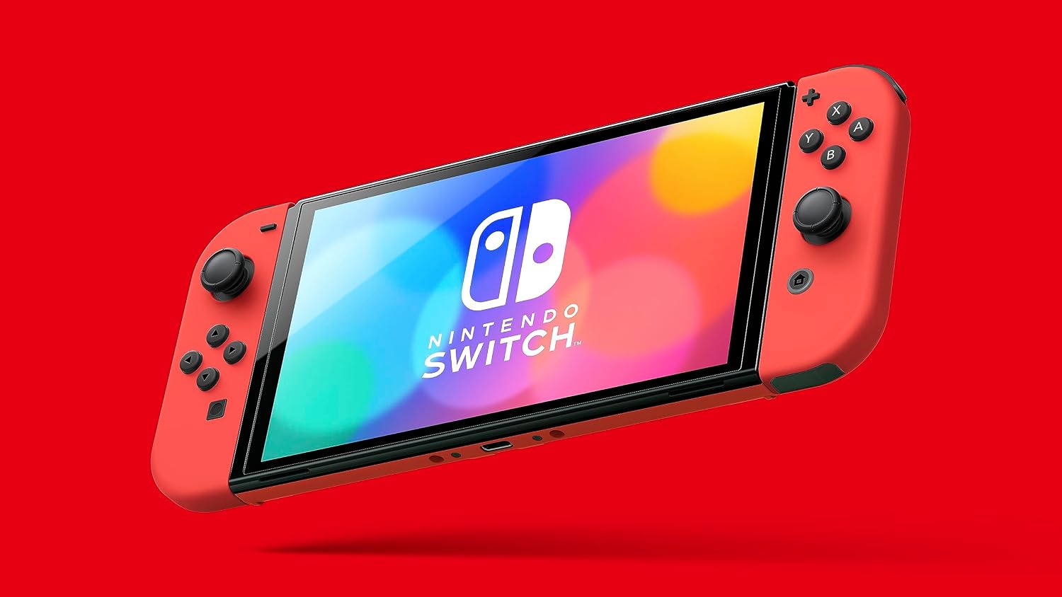 Modded Switch OLED — Mario Red Edition